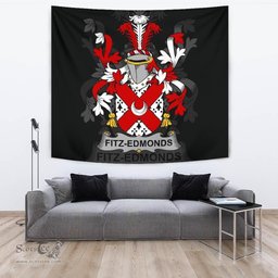 Irish Fitz-Edmonds Coat of Arms Family Crest Ireland Tapestry Irish Tapestry
