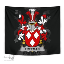 Irish Freeman Coat of Arms Family Crest Ireland Tapestry Irish Tapestry