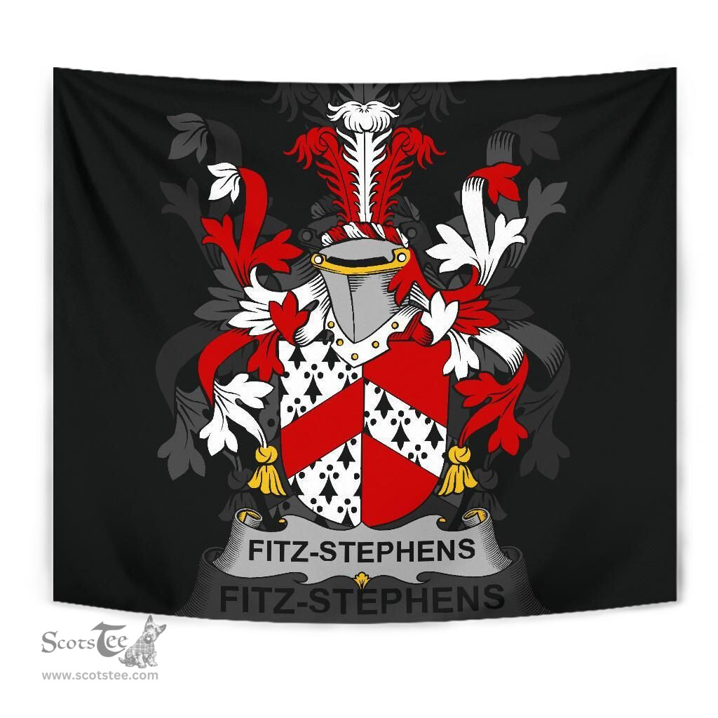 Irish Fitz-Stephens Coat of Arms Family Crest Ireland Tapestry Irish Tapestry