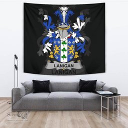 Irish Lanigan or O'Lenigan Coat of Arms Family Crest Ireland Tapestry Irish Tapestry