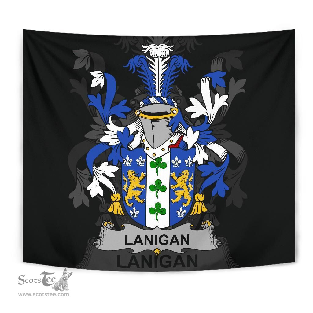 Irish Lanigan or O'Lenigan Coat of Arms Family Crest Ireland Tapestry Irish Tapestry