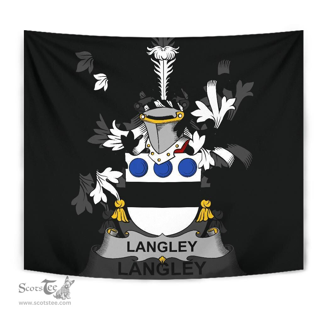 Irish Langley Coat of Arms Family Crest Ireland Tapestry Irish Tapestry