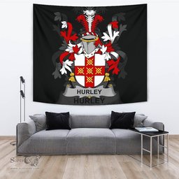 Irish Hurley or O'Hurley Coat of Arms Family Crest Ireland Tapestry Irish Tapestry