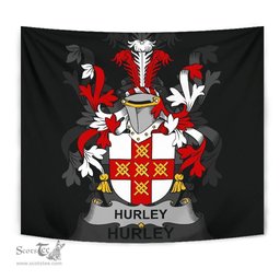Irish Hurley or O'Hurley Coat of Arms Family Crest Ireland Tapestry Irish Tapestry