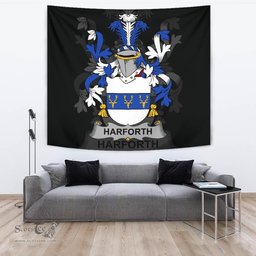 Irish Harforth Coat of Arms Family Crest Ireland Tapestry Irish Tapestry