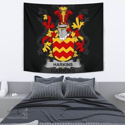 Irish Harkins or O'Harkin Coat of Arms Family Crest Ireland Tapestry Irish Tapestry