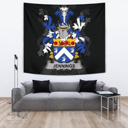 Irish Jennings or Jennyns Coat of Arms Family Crest Ireland Tapestry Irish Tapestry