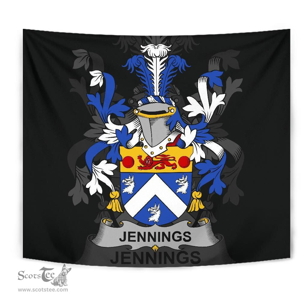 Irish Jennings or Jennyns Coat of Arms Family Crest Ireland Tapestry Irish Tapestry