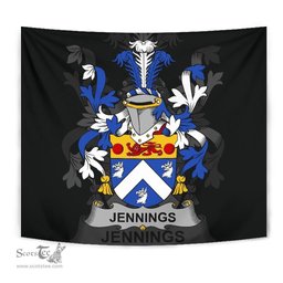 Irish Jennings or Jennyns Coat of Arms Family Crest Ireland Tapestry Irish Tapestry