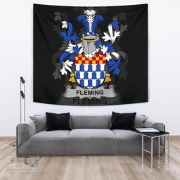 Irish Fleming Coat of Arms Family Crest Ireland Tapestry Irish Tapestry