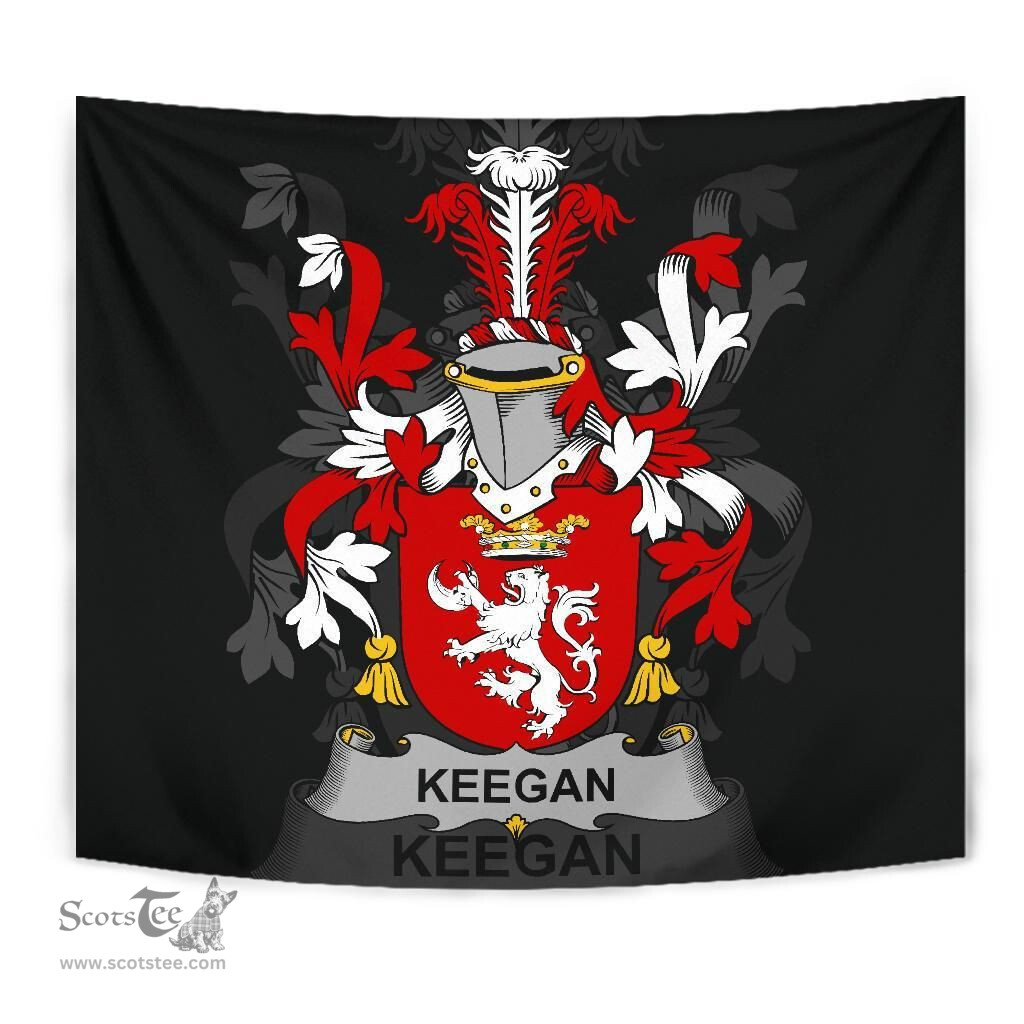 Irish Keegan or Egan Coat of Arms Family Crest Ireland Tapestry Irish Tapestry