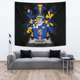 Irish Greer Coat of Arms Family Crest Ireland Tapestry Irish Tapestry