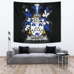 Irish Hassett or Hasset Coat of Arms Family Crest Ireland Tapestry Irish Tapestry
