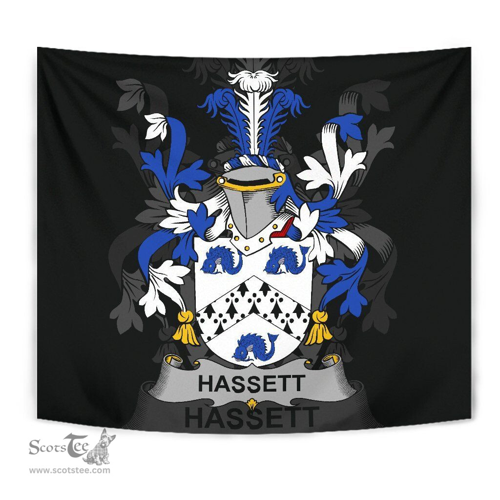 Irish Hassett or Hasset Coat of Arms Family Crest Ireland Tapestry Irish Tapestry