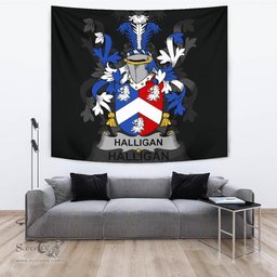 Irish Halligan or O'Halligan Coat of Arms Family Crest Ireland Tapestry Irish Tapestry