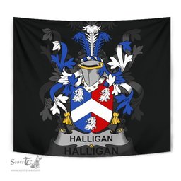 Irish Halligan or O'Halligan Coat of Arms Family Crest Ireland Tapestry Irish Tapestry