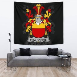 Irish Fitz-Harris Coat of Arms Family Crest Ireland Tapestry Irish Tapestry