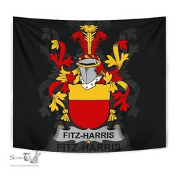 Irish Fitz-Harris Coat of Arms Family Crest Ireland Tapestry Irish Tapestry