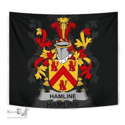 Irish Hamline Coat of Arms Family Crest Ireland Tapestry Irish Tapestry