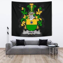 Irish Haly or O'Haly Coat of Arms Family Crest Ireland Tapestry Irish Tapestry