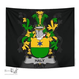 Irish Haly or O'Haly Coat of Arms Family Crest Ireland Tapestry Irish Tapestry