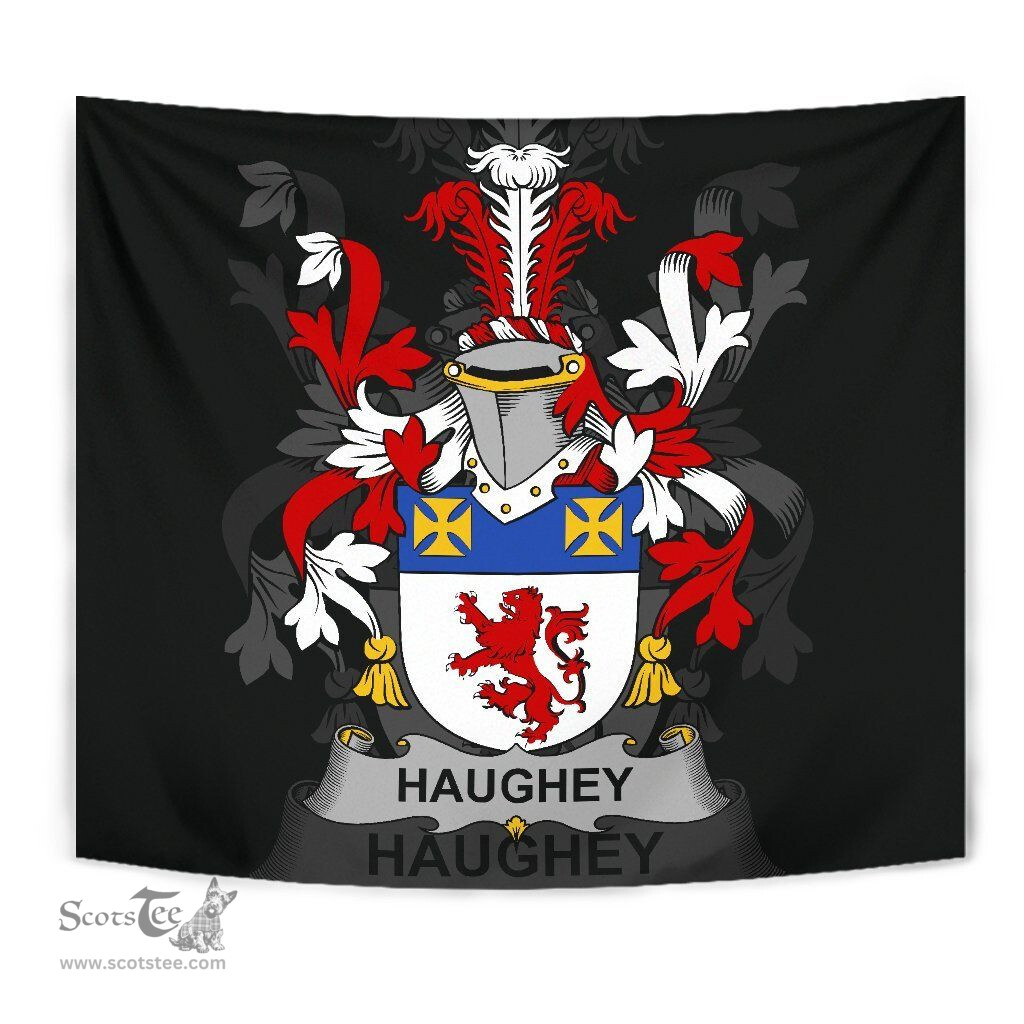 Irish Haugher or O'Haffey Coat of Arms Family Crest Ireland Tapestry Irish Tapestry