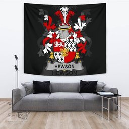 Irish Hewson Coat of Arms Family Crest Ireland Tapestry Irish Tapestry