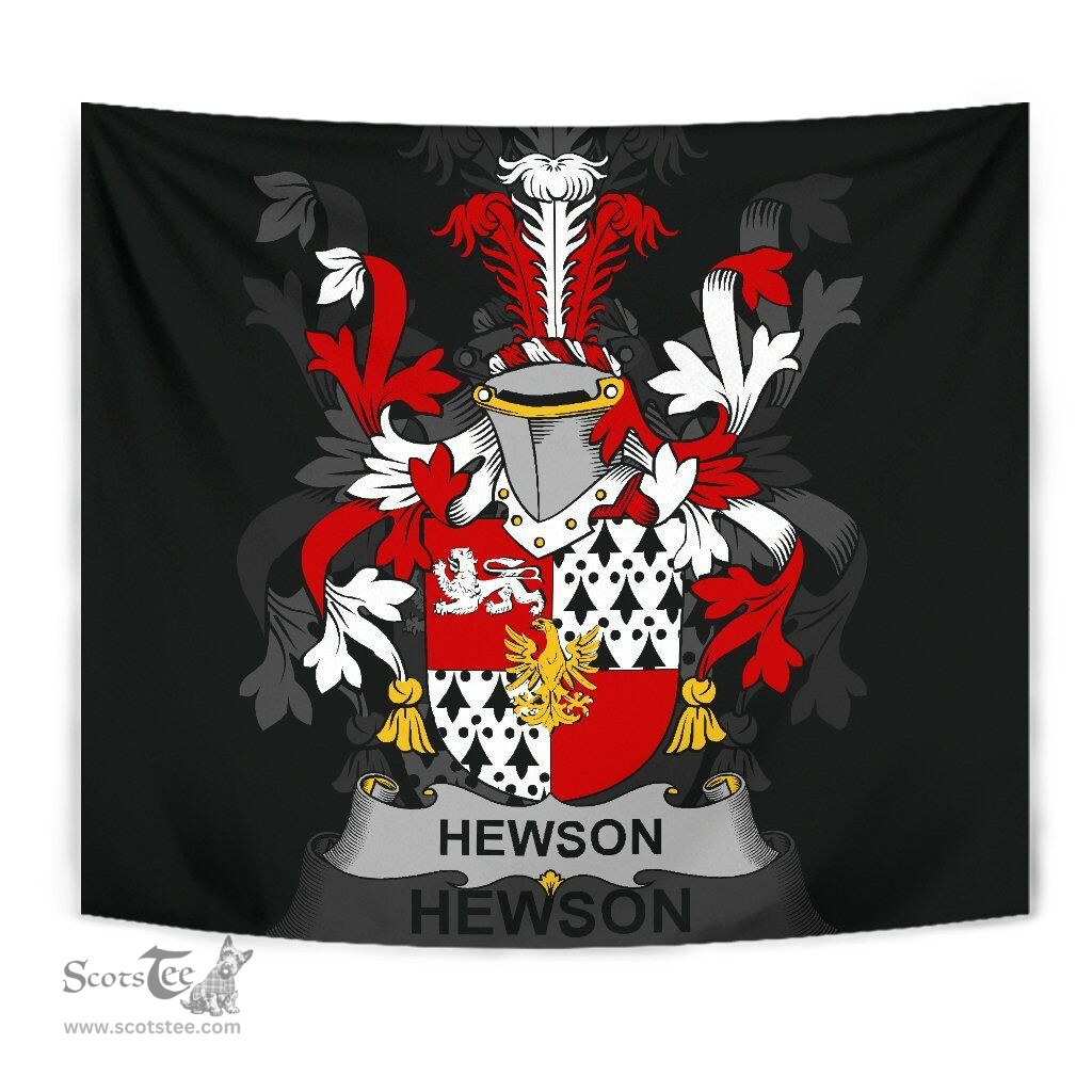Irish Hewson Coat of Arms Family Crest Ireland Tapestry Irish Tapestry