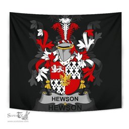Irish Hewson Coat of Arms Family Crest Ireland Tapestry Irish Tapestry