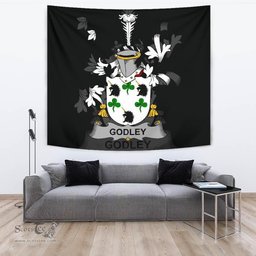 Irish Godley Coat of Arms Family Crest Ireland Tapestry Irish Tapestry