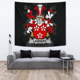 Irish Lambert Coat of Arms Family Crest Ireland Tapestry Irish Tapestry