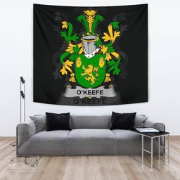 Irish Keefe or O'Keefe Coat of Arms Family Crest Ireland Tapestry Irish Tapestry