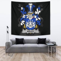 Irish Kelly or O'Kelly Coat of Arms Family Crest Ireland Tapestry Irish Tapestry