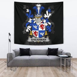 Irish Shearman Coat of Arms Family Crest Ireland Tapestry Irish Tapestry