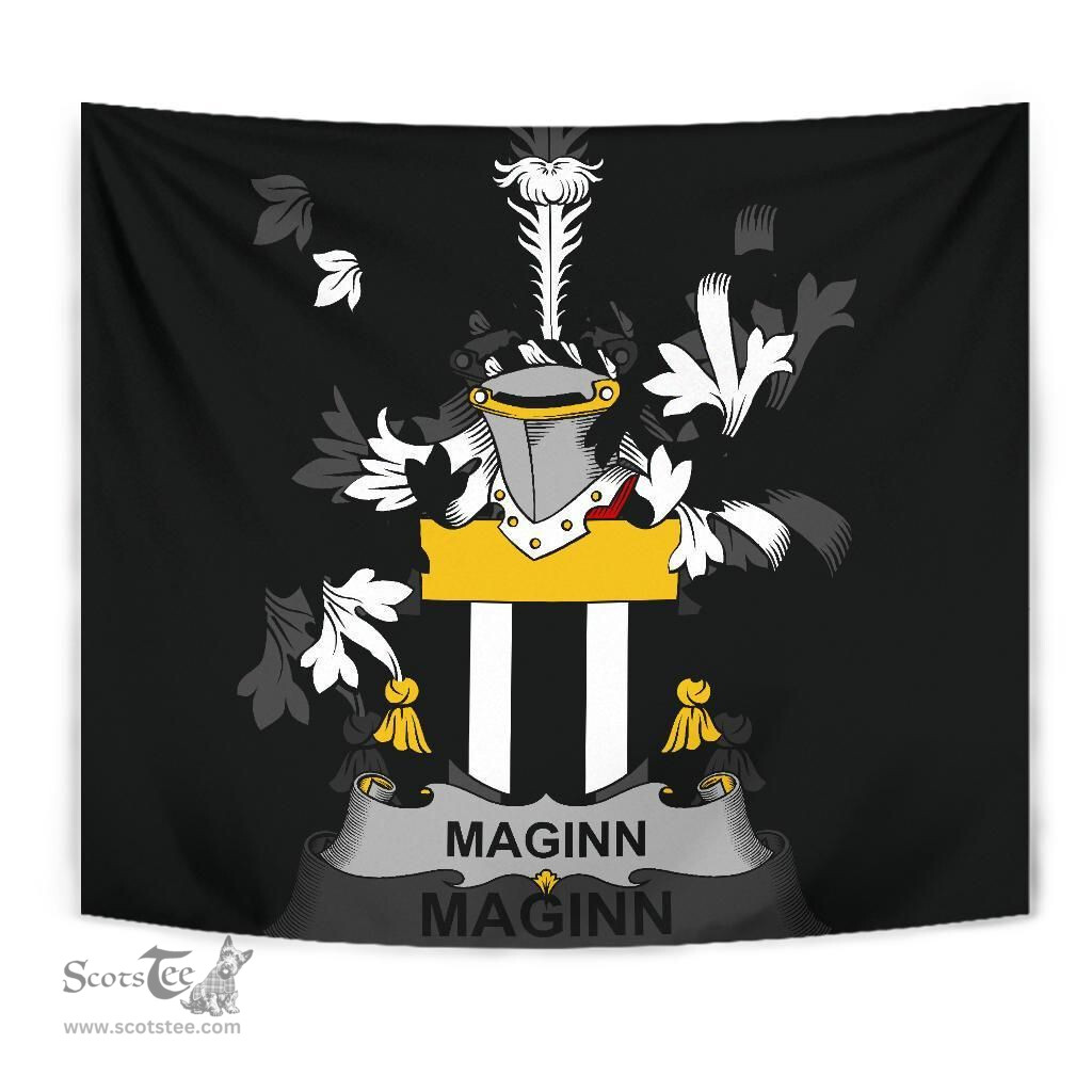 Irish Maginn or Ginn Coat of Arms Family Crest Ireland Tapestry Irish Tapestry