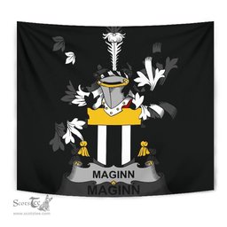 Irish Maginn or Ginn Coat of Arms Family Crest Ireland Tapestry Irish Tapestry