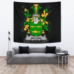 Irish McCain or O'Kane Coat of Arms Family Crest Ireland Tapestry Irish Tapestry