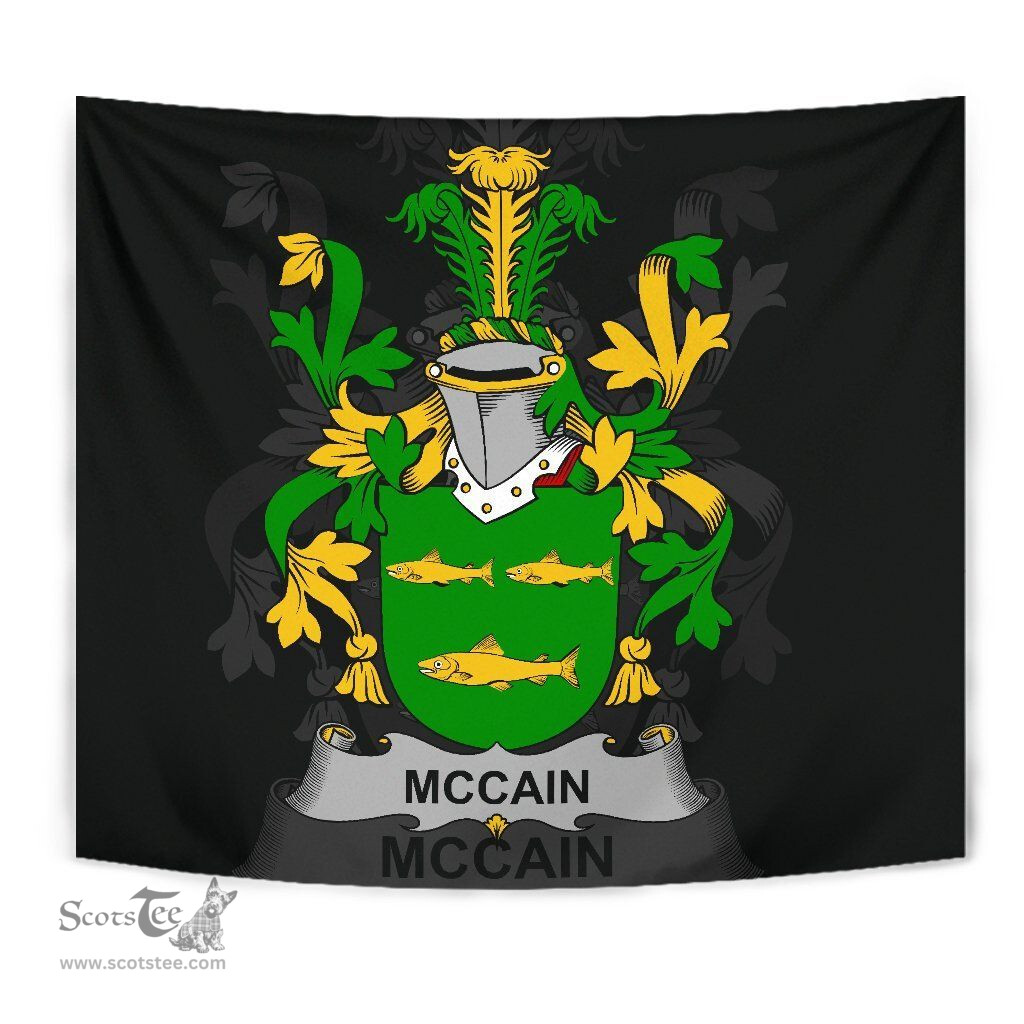 Irish McCain or O'Kane Coat of Arms Family Crest Ireland Tapestry Irish Tapestry