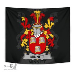 Irish Minnitt Coat of Arms Family Crest Ireland Tapestry Irish Tapestry