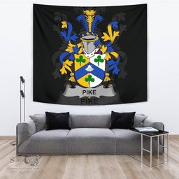 Irish Pike Coat of Arms Family Crest Ireland Tapestry Irish Tapestry