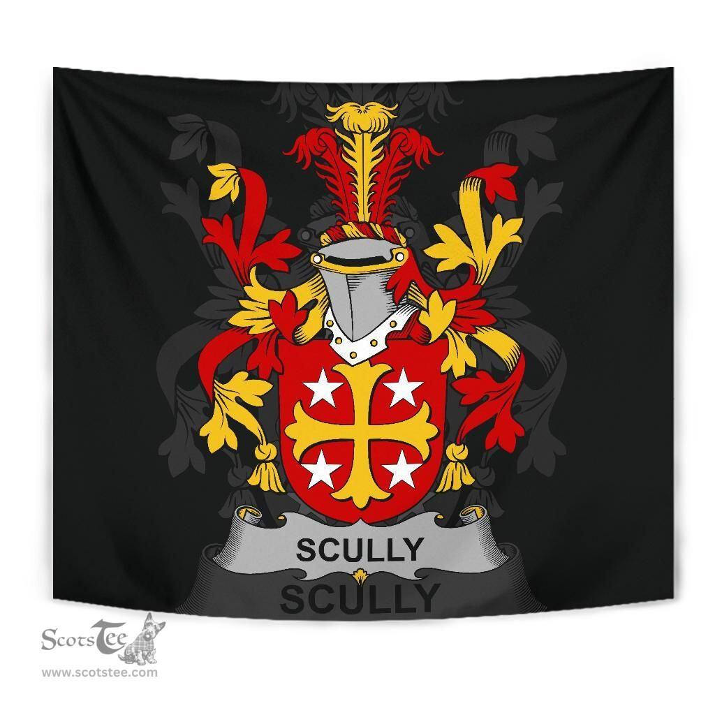 Irish Scully or O'Scully Coat of Arms Family Crest Ireland Tapestry Irish Tapestry