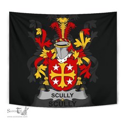 Irish Scully or O'Scully Coat of Arms Family Crest Ireland Tapestry Irish Tapestry