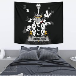 Irish Nicholson Coat of Arms Family Crest Ireland Tapestry Irish Tapestry