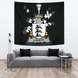 Irish Lovett Coat of Arms Family Crest Ireland Tapestry Irish Tapestry