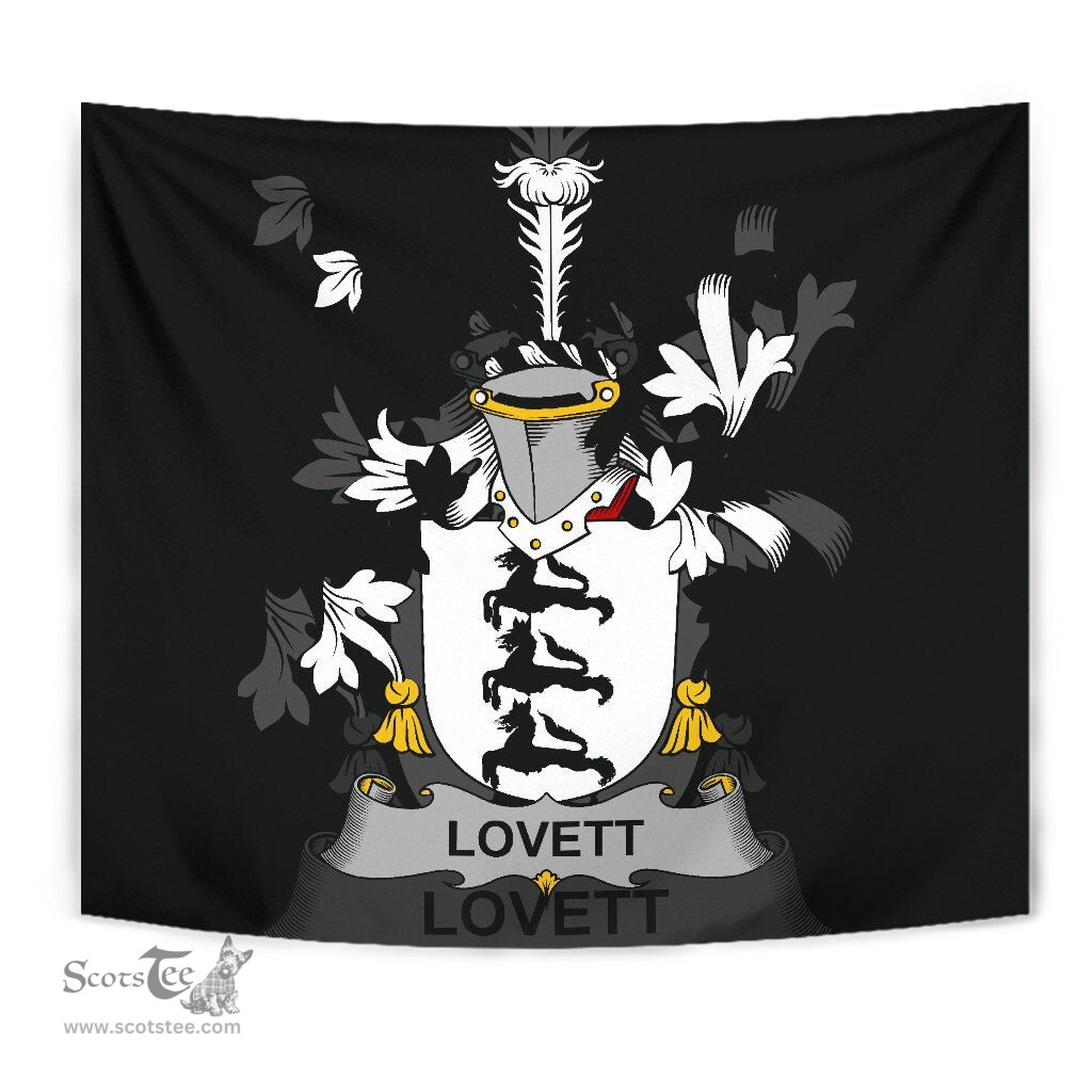 Irish Lovett Coat of Arms Family Crest Ireland Tapestry Irish Tapestry