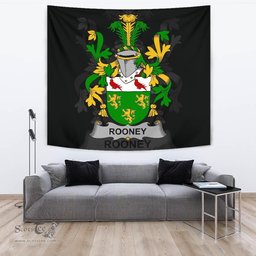 Irish Rooney or  O'Rooney Coat of Arms Family Crest Ireland Tapestry Irish Tapestry