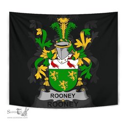 Irish Rooney or  O'Rooney Coat of Arms Family Crest Ireland Tapestry Irish Tapestry