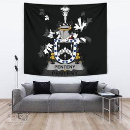 Irish Penteny Coat of Arms Family Crest Ireland Tapestry Irish Tapestry