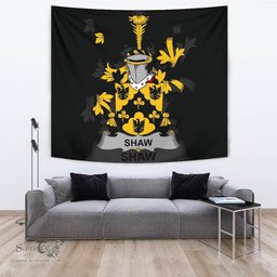 Irish Shaw Coat of Arms Family Crest Ireland Tapestry Irish Tapestry
