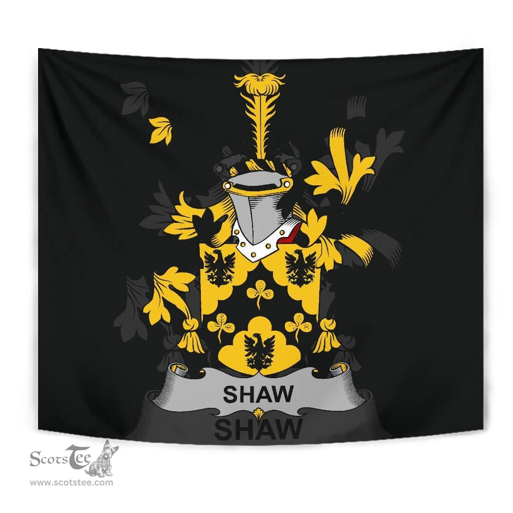 Irish Shaw Coat of Arms Family Crest Ireland Tapestry Irish Tapestry